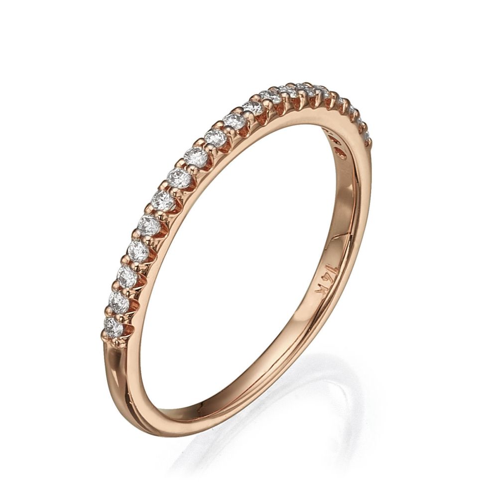 Diamond Band Ring in 14K Rose Gold 