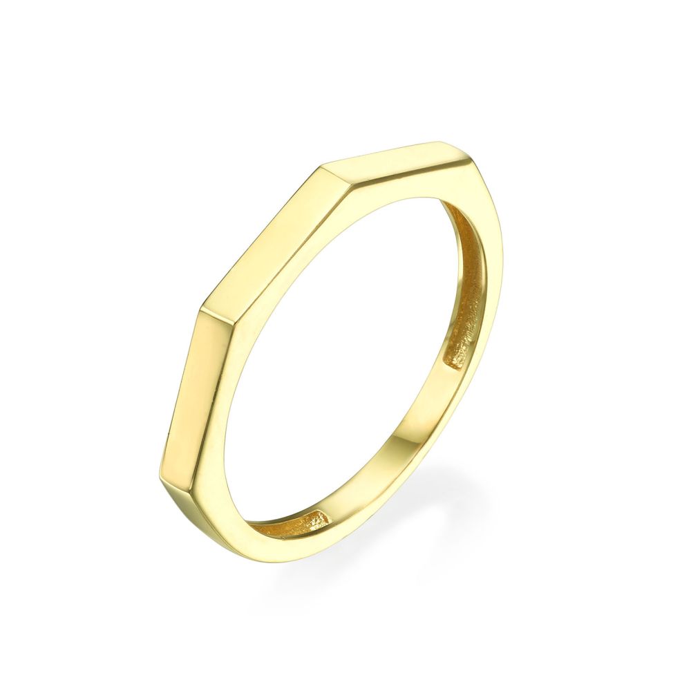 14K Yellow Gold Rings - Geometric. youme offers a range of 14K gold