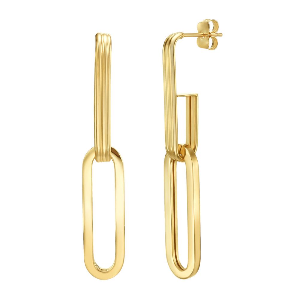 Gold Earrings | 14K Yellow Gold Women's Earrings - Louise