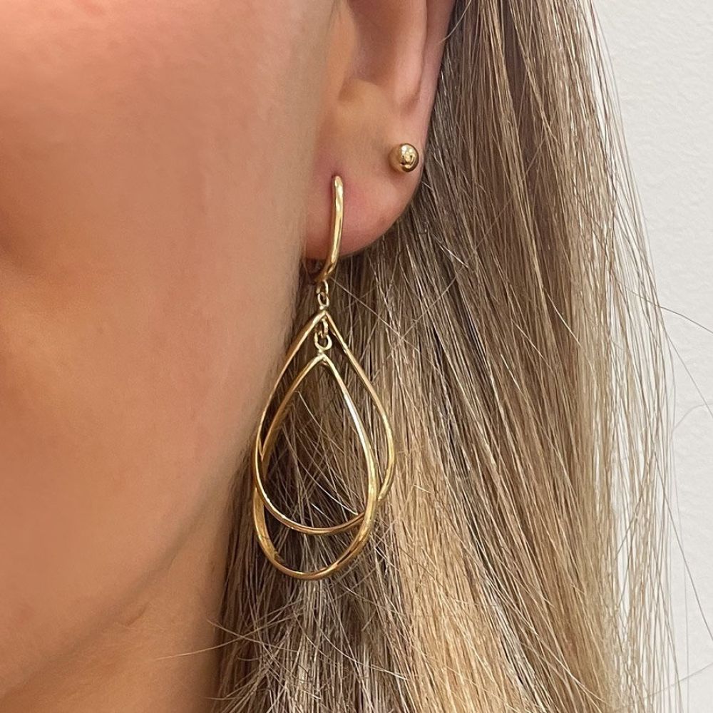 Gold Earrings | 14K Yellow Gold Women's Earrings - Alexa