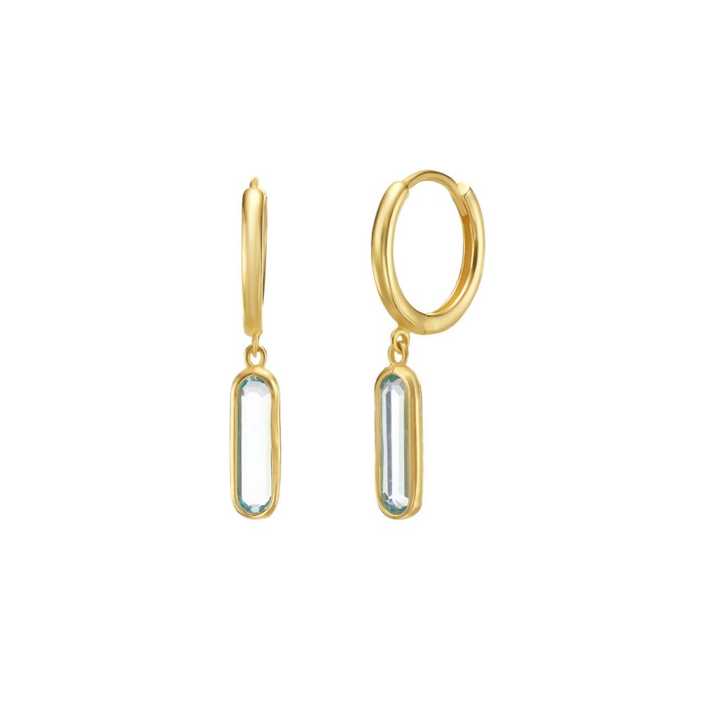 Gold Earrings | 14K Yellow Gold Women's Earrings - Blair charm