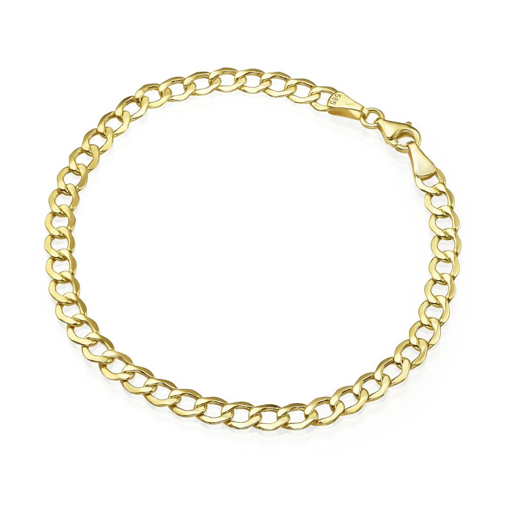 Women’s Gold Jewelry | 14K Yellow Gold Women's Bracelet - Thin Links 19