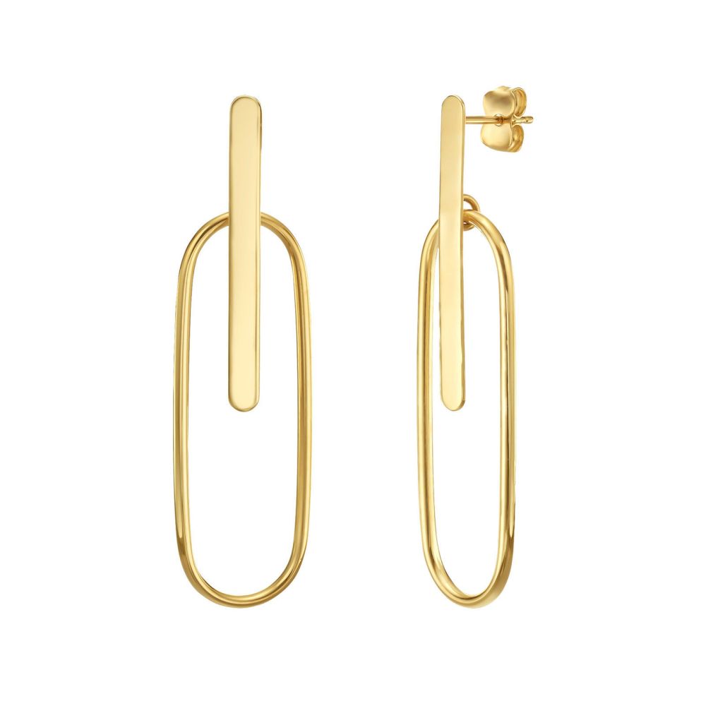 Gold Earrings | 14K Yellow Gold Women's Earrings - Raven
