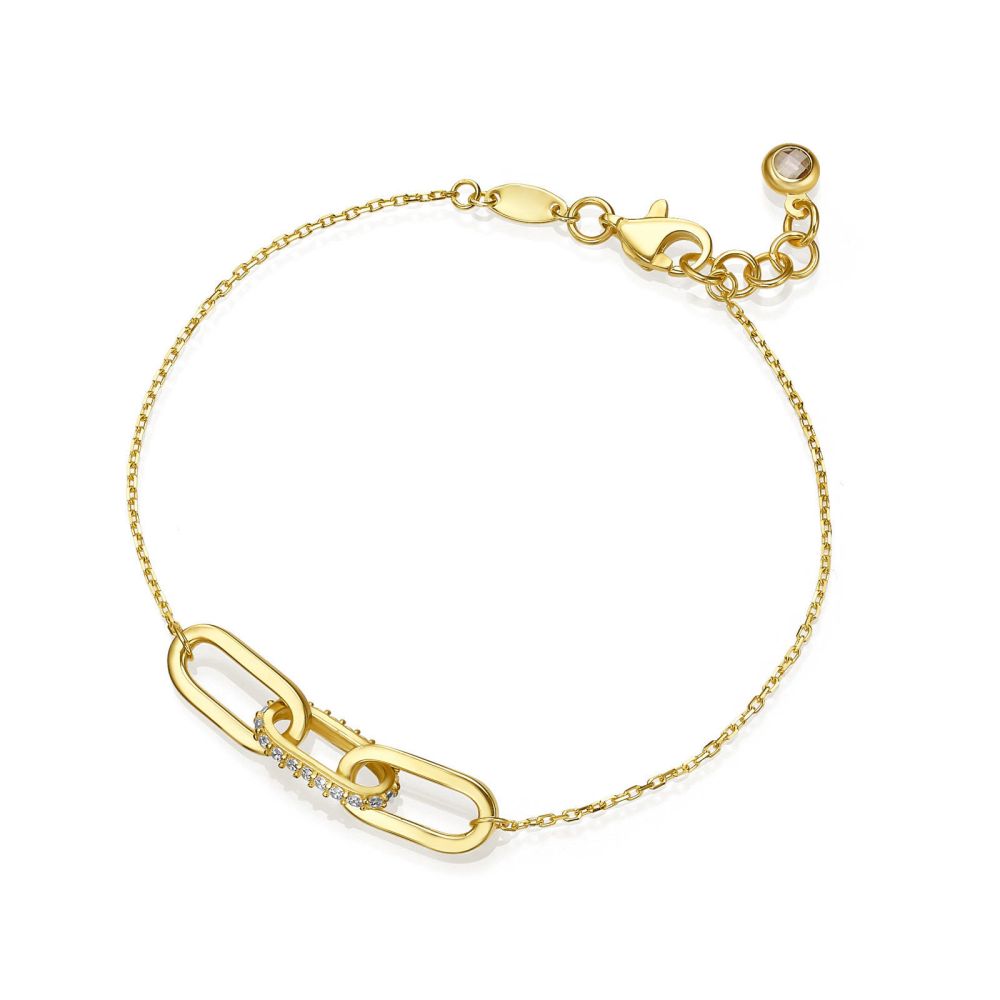 Women’s Gold Jewelry | 14K Yellow Gold Women's Bracelet - Glitter clips