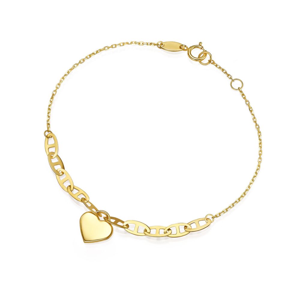 Women’s Gold Jewelry | 14K Yellow Gold Women's Bracelet - Tory heart