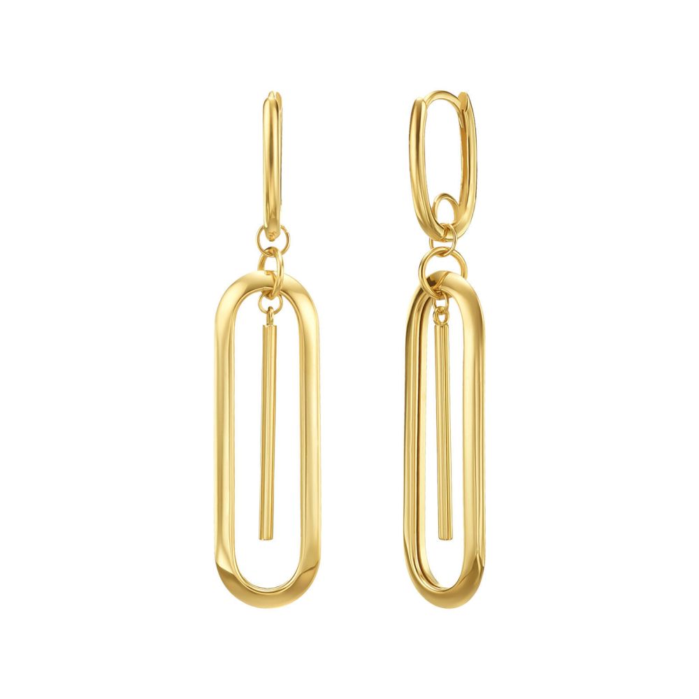Gold Earrings | 14K Yellow Gold Women's Earrings - Alisa