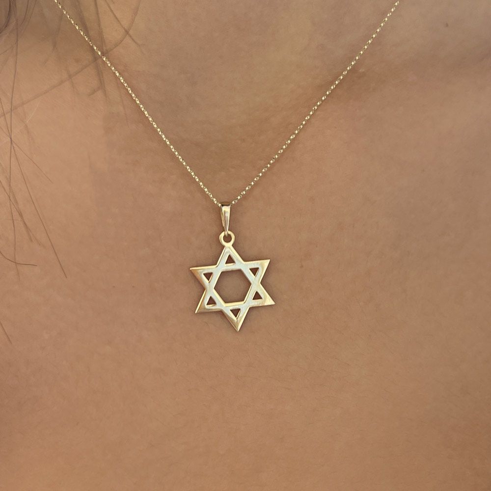 Gold Pendant | 14k Yellow Gold  pendant - Star of David