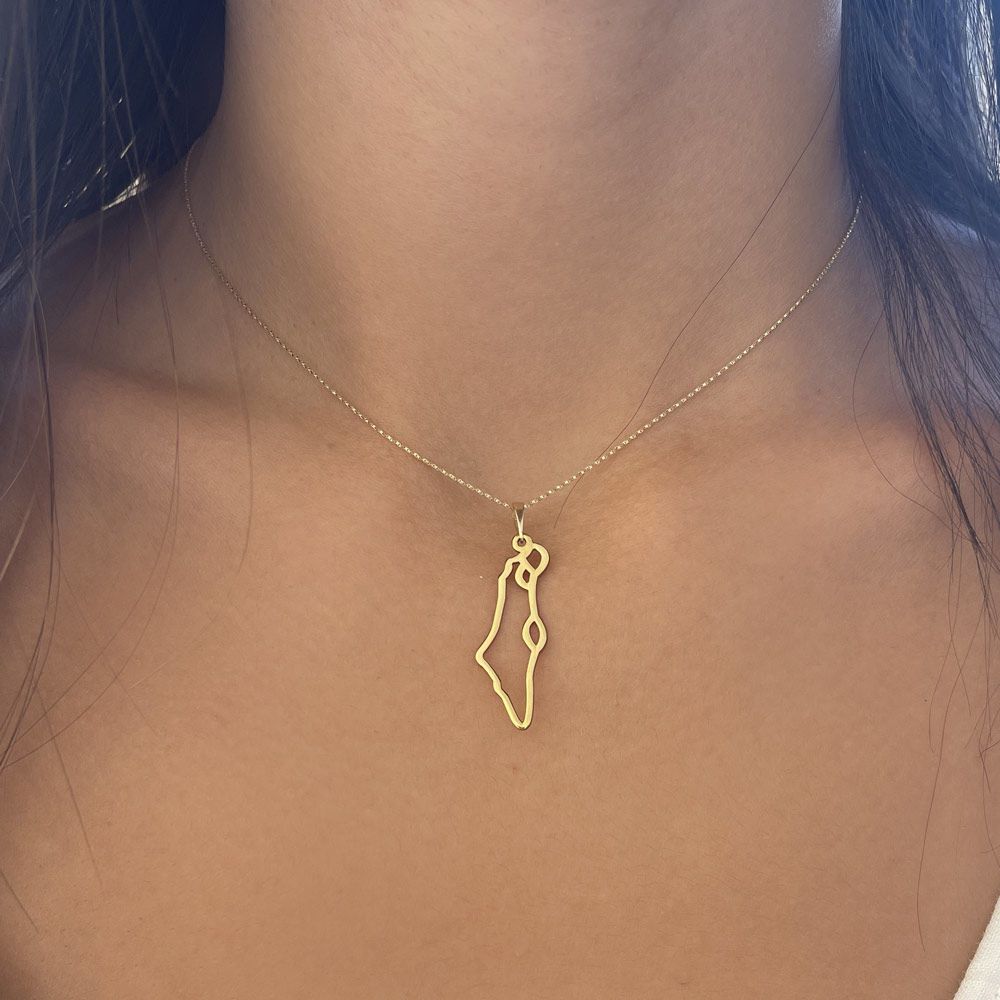 Gold Pendant | 14k Yellow Gold  pendant - Israel 