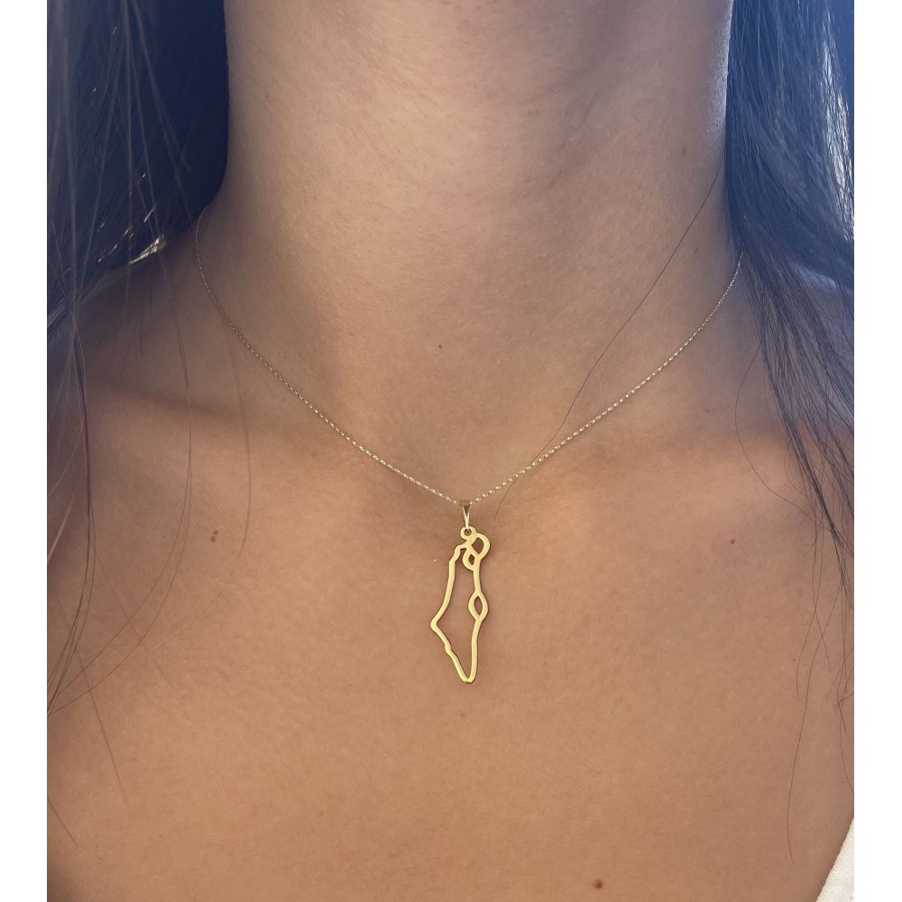 Gold Pendant | 14k Rose Gold  pendant - Israel 