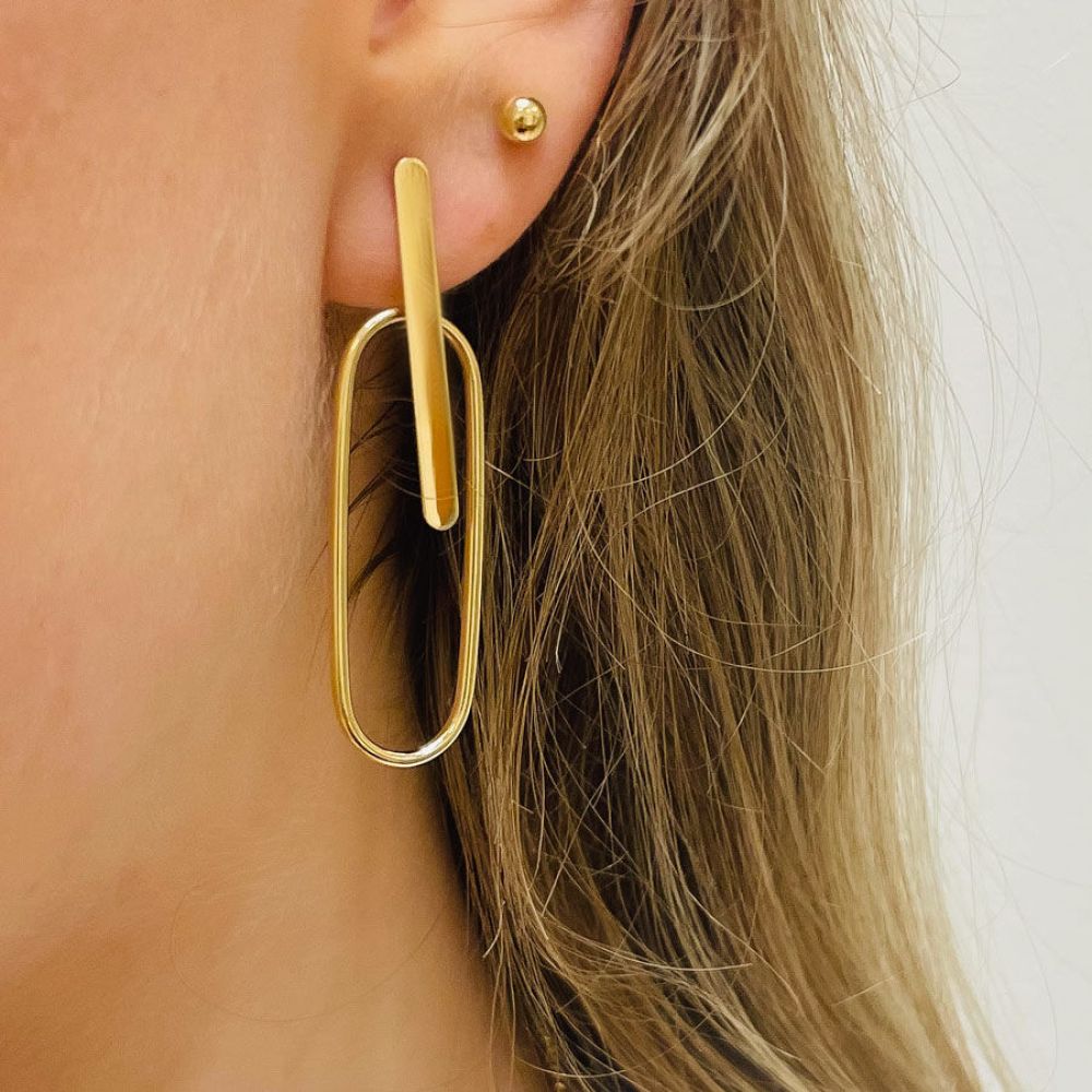 Gold Earrings | 14K Yellow Gold Women's Earrings - Raven