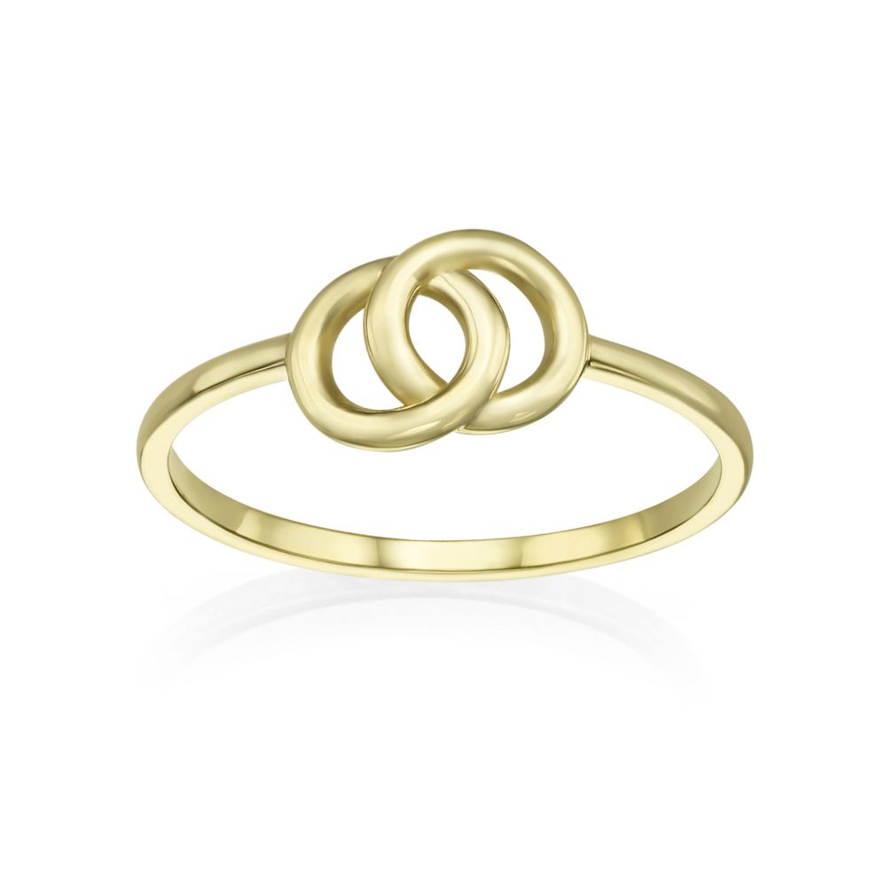 Women’s Gold Jewelry | 14K Yellow Gold Ring - Integrated Circles