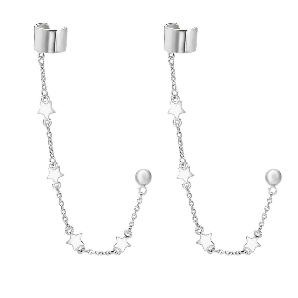 Women’s Gold Jewelry | 14K White Gold Women's Earrings - Falling Stars