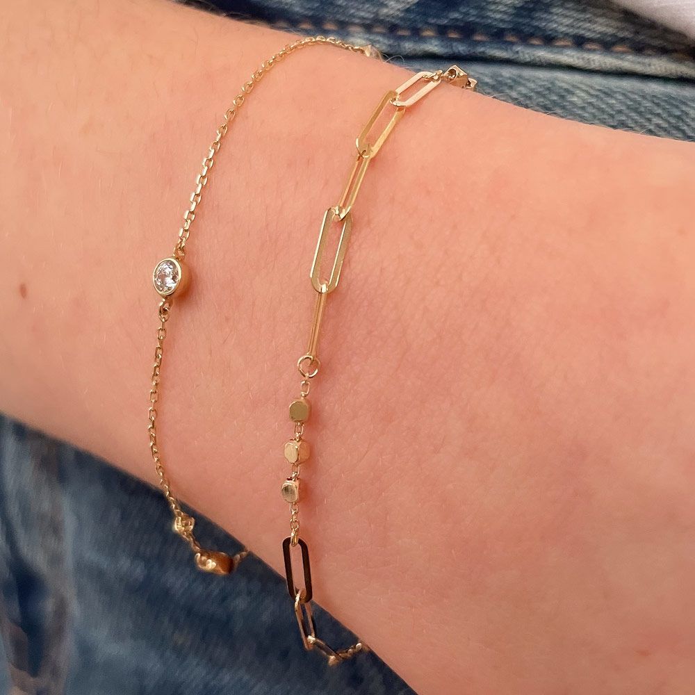 Women’s Gold Jewelry | 14K Yellow Gold Women's Bracelet - Thin Mikayla