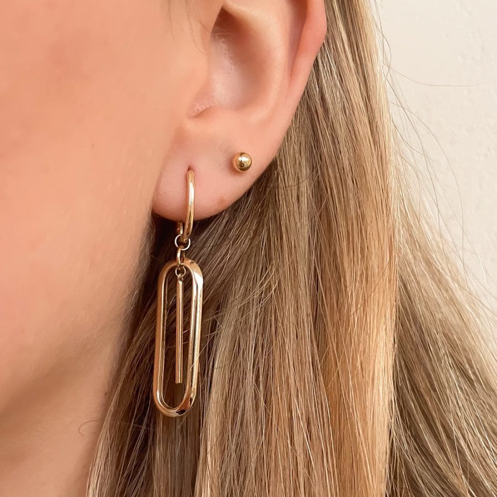 Gold Earrings | 14K Yellow Gold Women's Earrings - Alisa