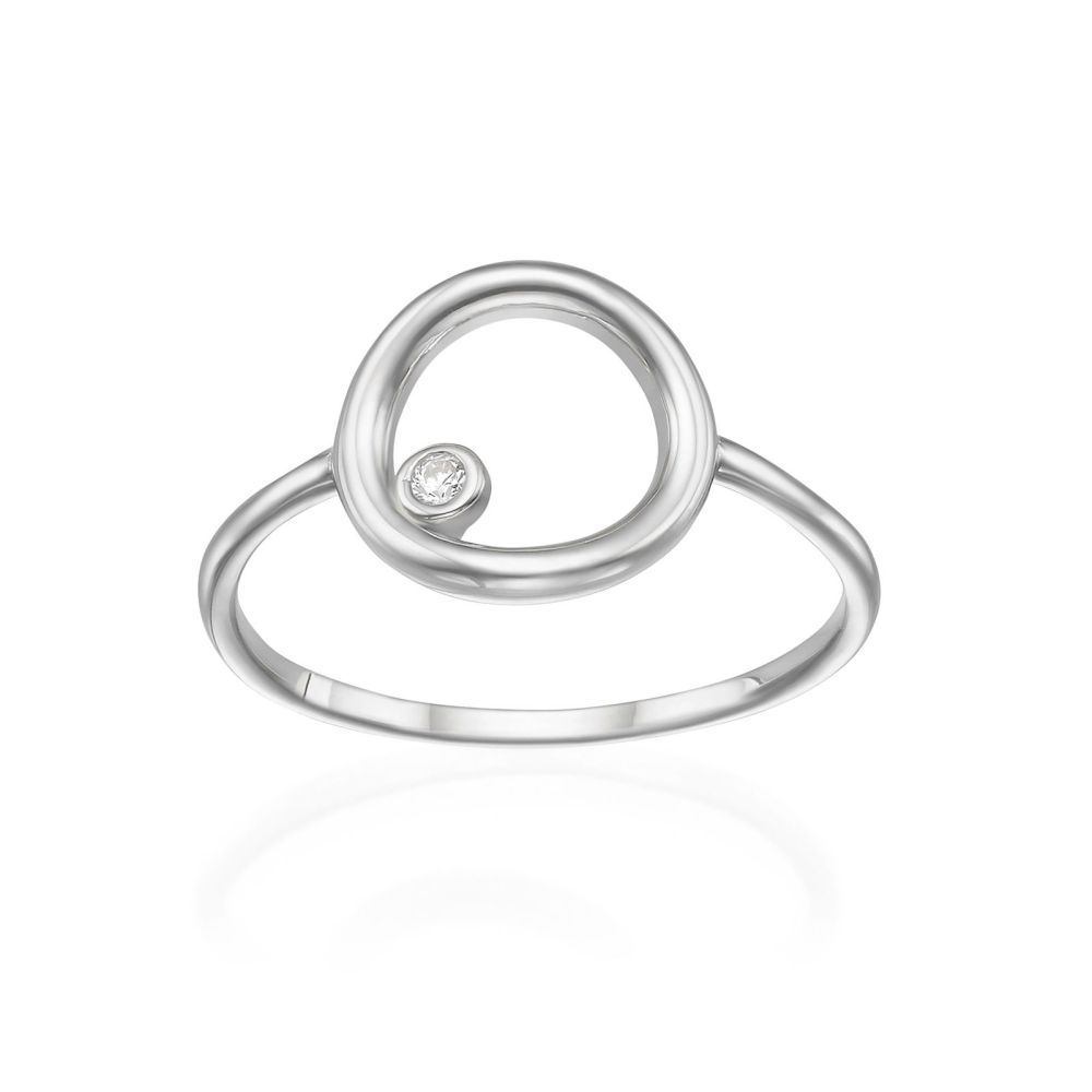 Women’s Gold Jewelry | Ring in 14K White Gold - Circle