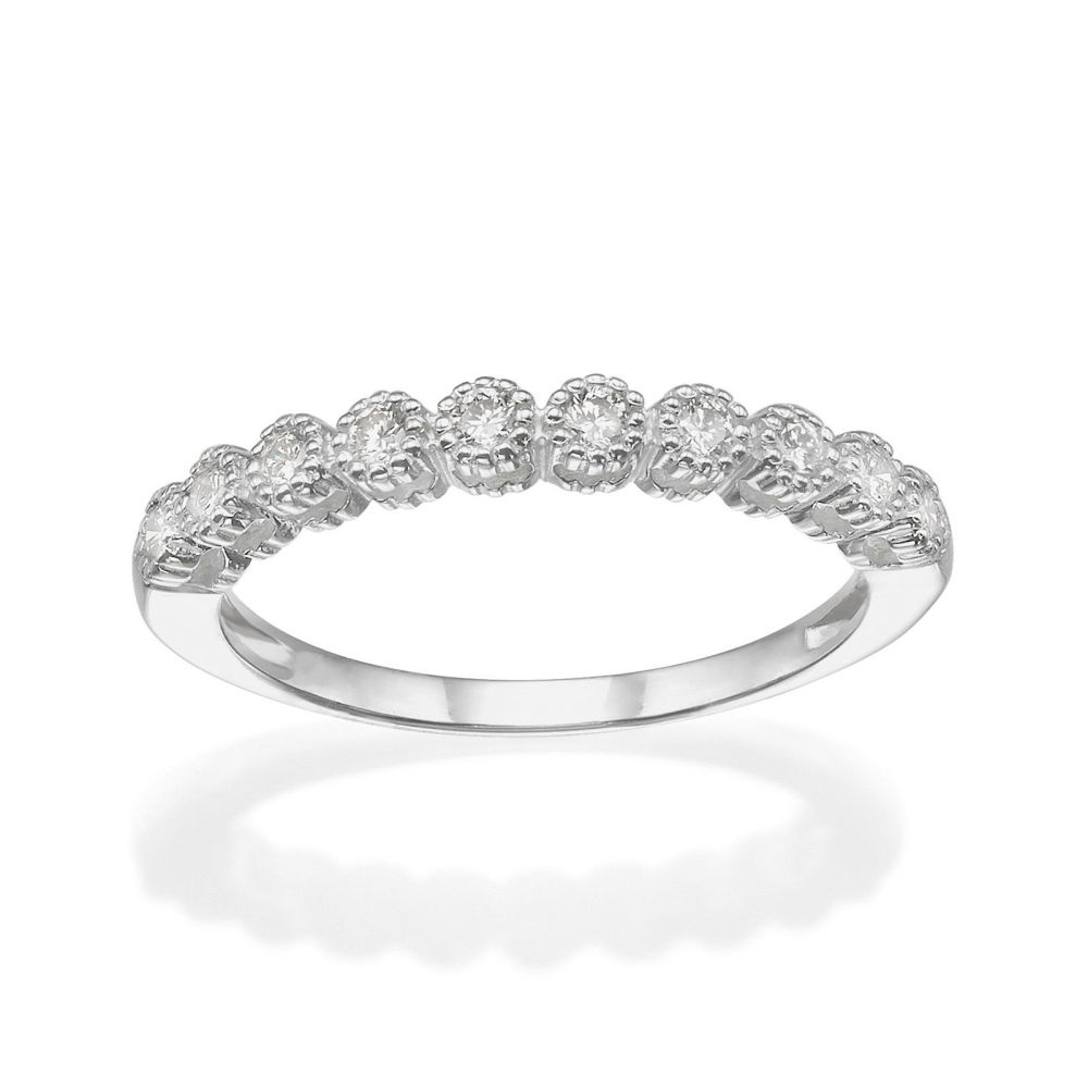 Diamond Jewelry | 14K  White Gold Diamond Ring  - Izabel