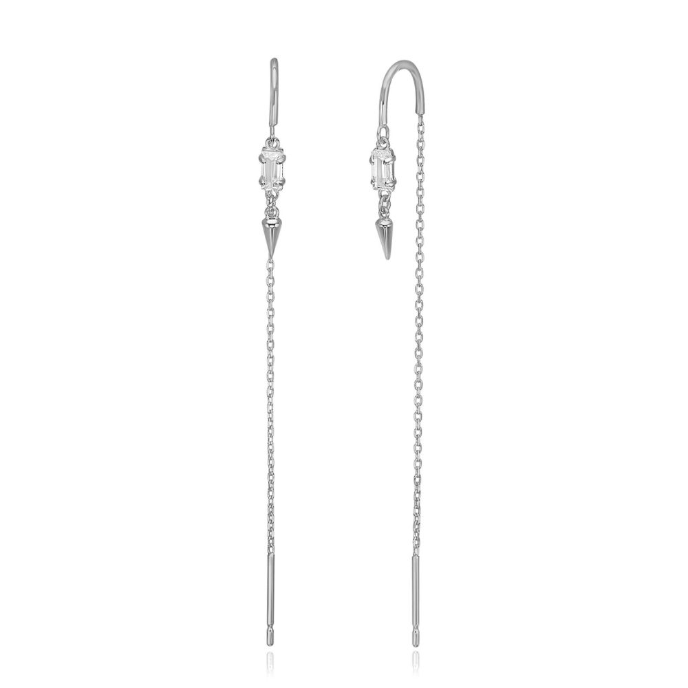 Women’s Gold Jewelry | 14K White Gold Dangle Earrings - Shanghai