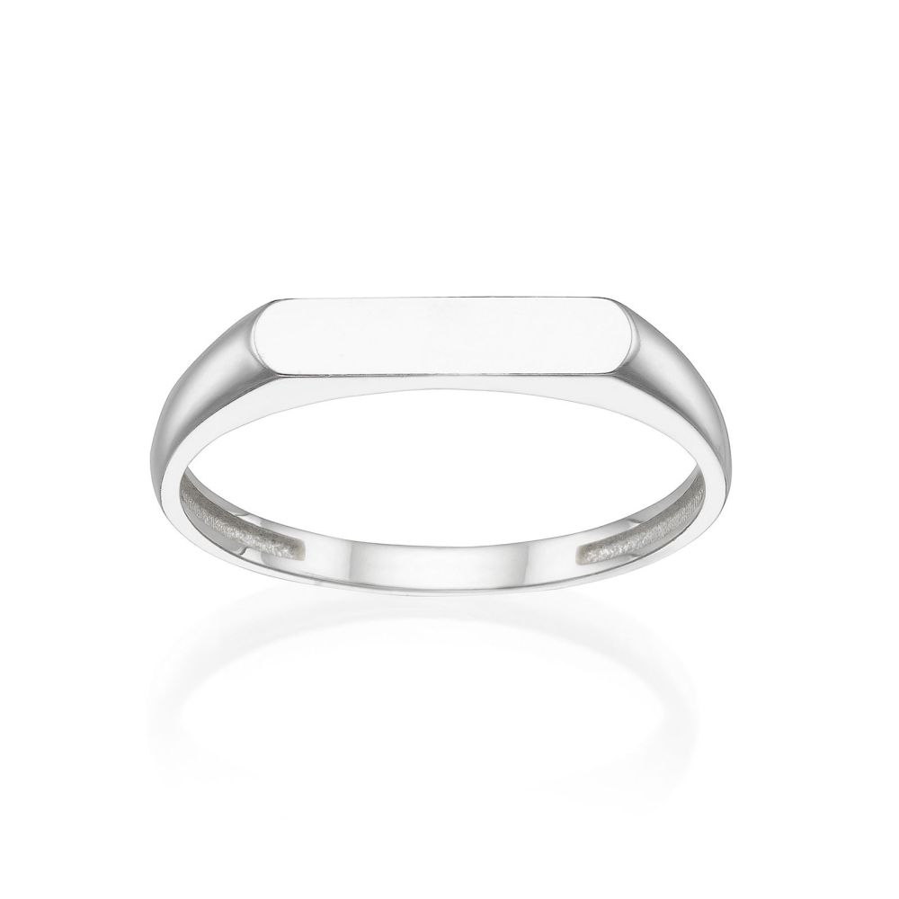 Women’s Gold Jewelry | Ring in 14K White Gold - Signet