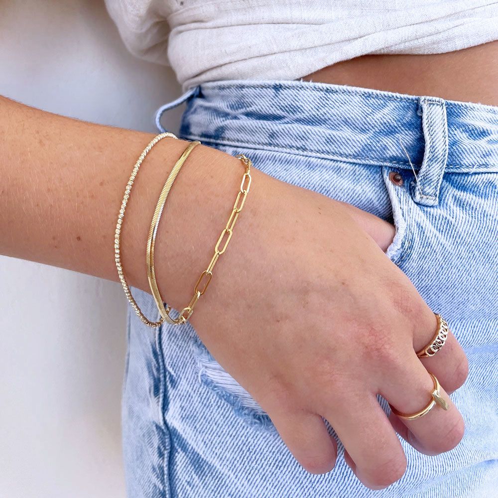 Women’s Gold Jewelry | 14K Yellow Gold Women's Bracelet - Magic Snake