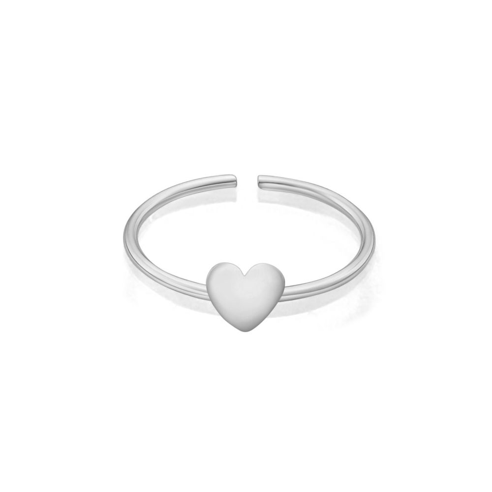 Piercing | 14K White Gold Helix Piercing - Heart