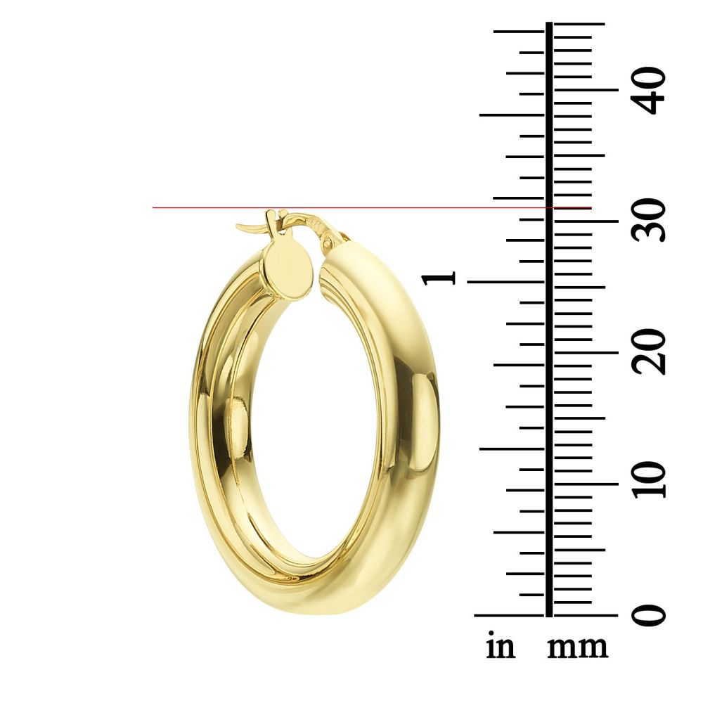 Women’s Gold Jewelry | 14K Yellow Gold Women's Earrings - M (thick)