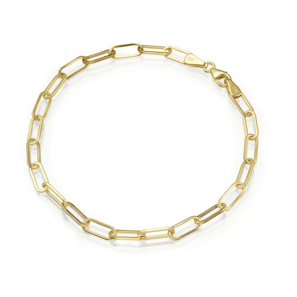 Women’s Gold Jewelry | 14K Yellow Gold Women's Bracelet - Thin Clips