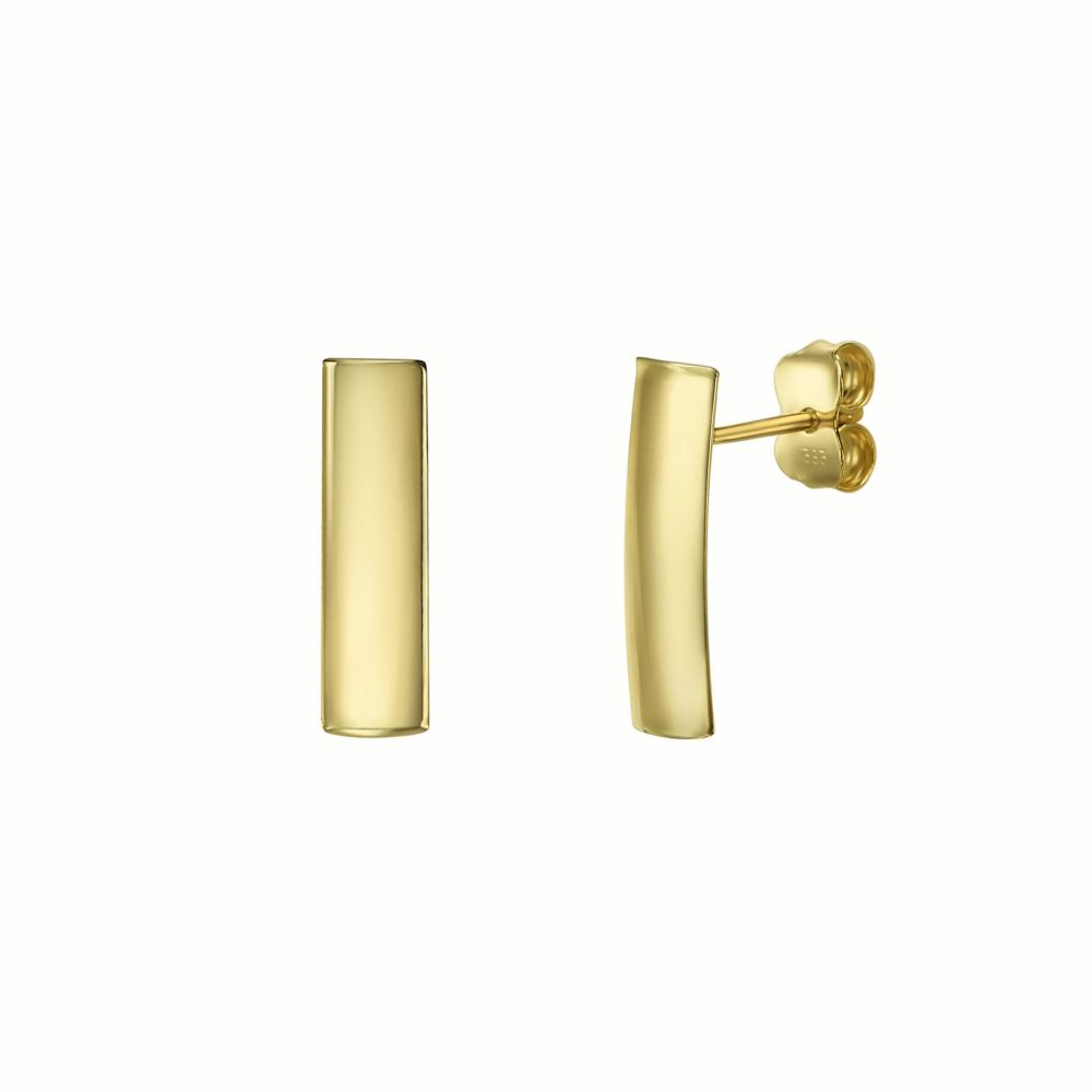 Gold Earrings | 14K Yellow Gold Women's Earrings - Short Thea