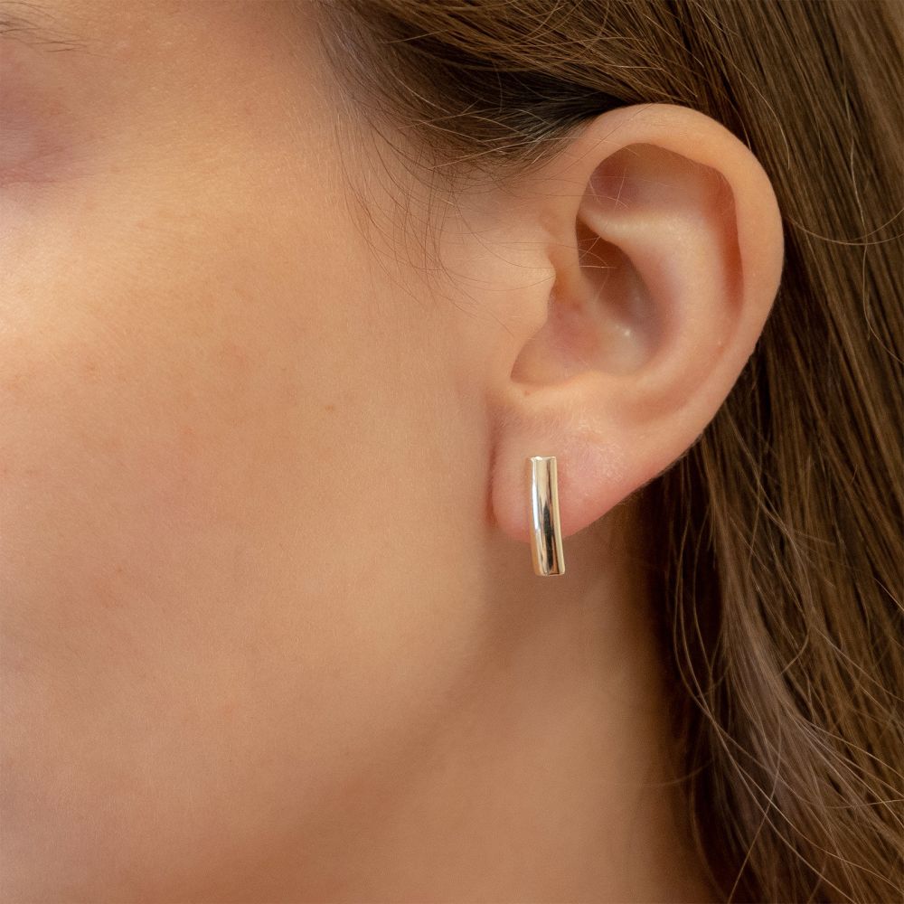 Gold Earrings | 14K Yellow Gold Women's Earrings - Short Thea