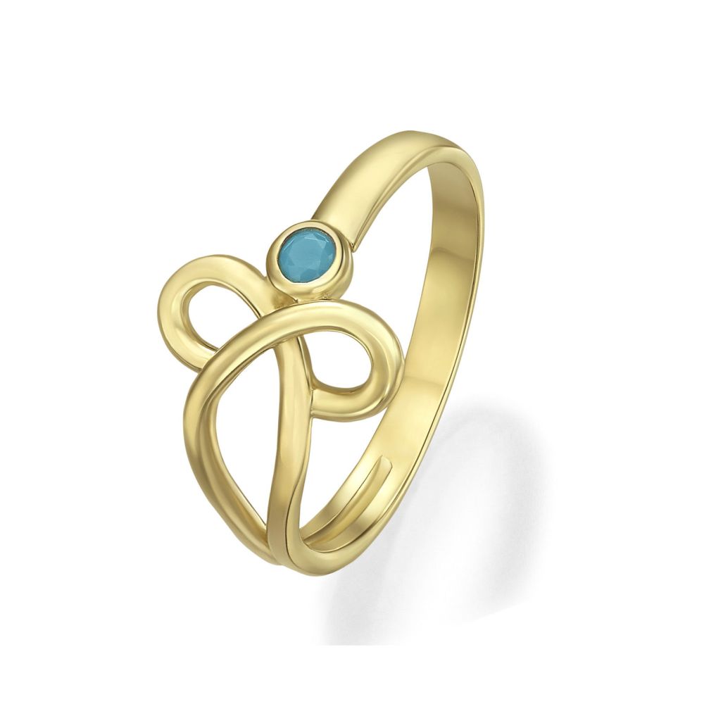 gold rings | 14K Yellow Gold Rings - Blue Gaia