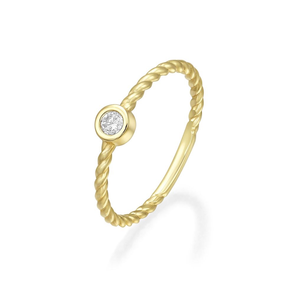 gold rings | 14K Yellow Gold Rings - Laura braid