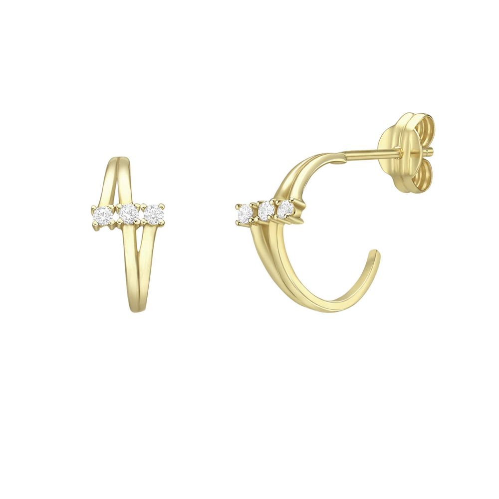 Gold Earrings | 14K Yellow Gold Earrings - Shane