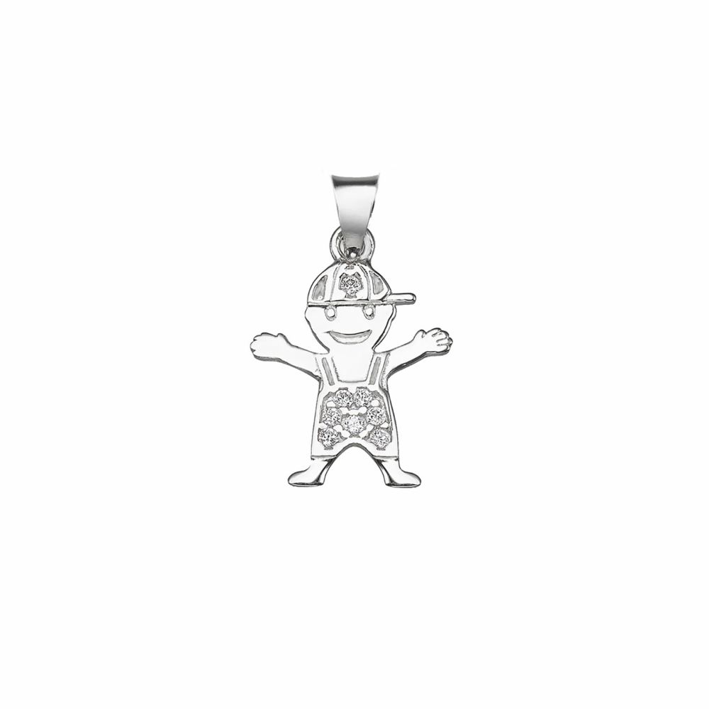 Women’s Gold Jewelry | 14k White  gold women's pendant - Sweet Boy