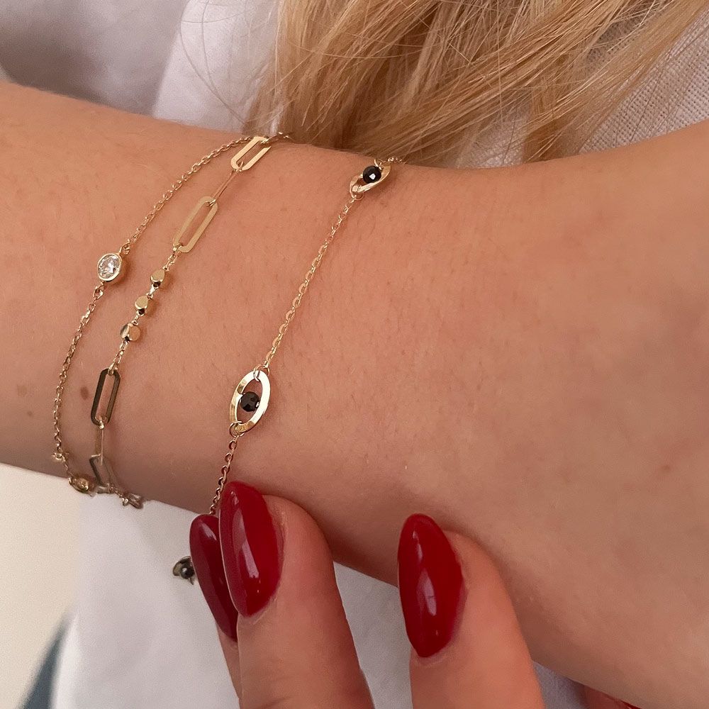 Women’s Gold Jewelry | 14K Yellow Gold Women's Bracelet - eyes