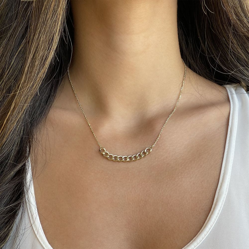 Gold Pendant | 14k Yellow gold women's pendant - Links Pendant