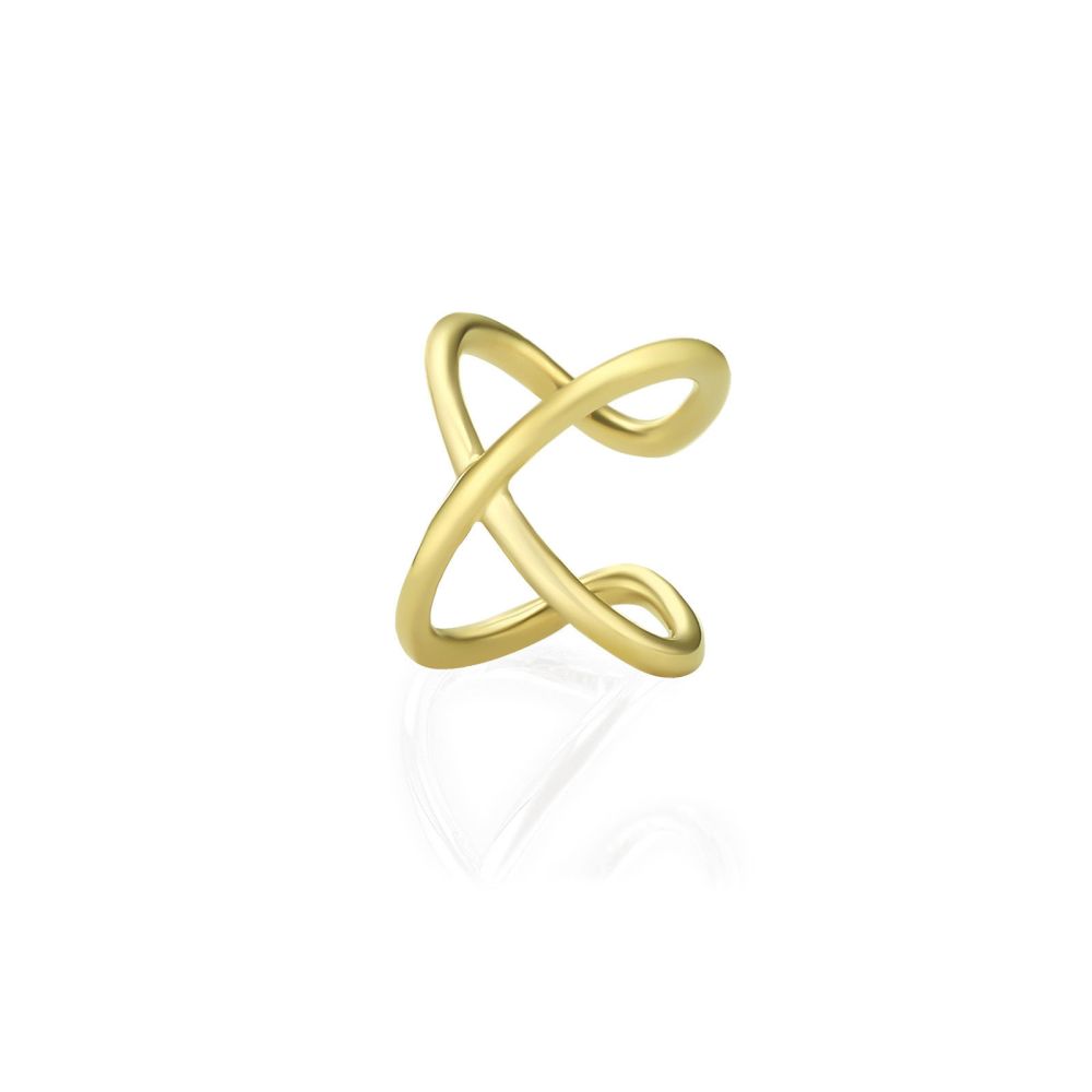 Gold Earrings | 14K Yellow Gold Earrings - Helix X