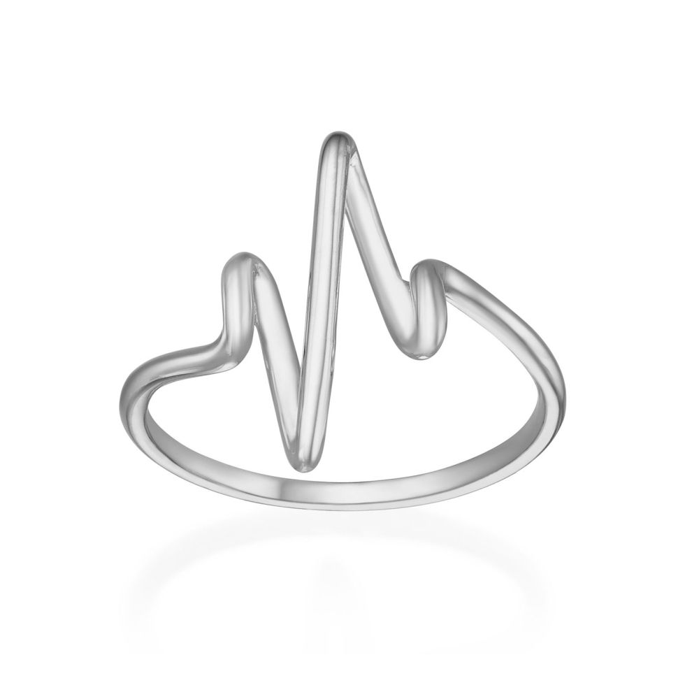 Women’s Gold Jewelry | Ring in 14K White Gold - Cardiogram