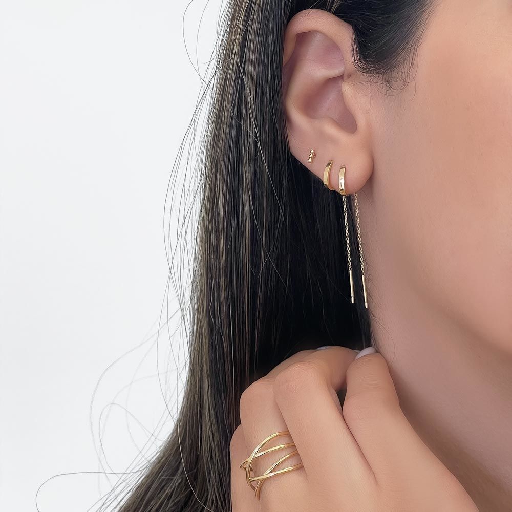 Women’s Gold Jewelry | 14K Yellow Gold Dangle Earrings - Spirit