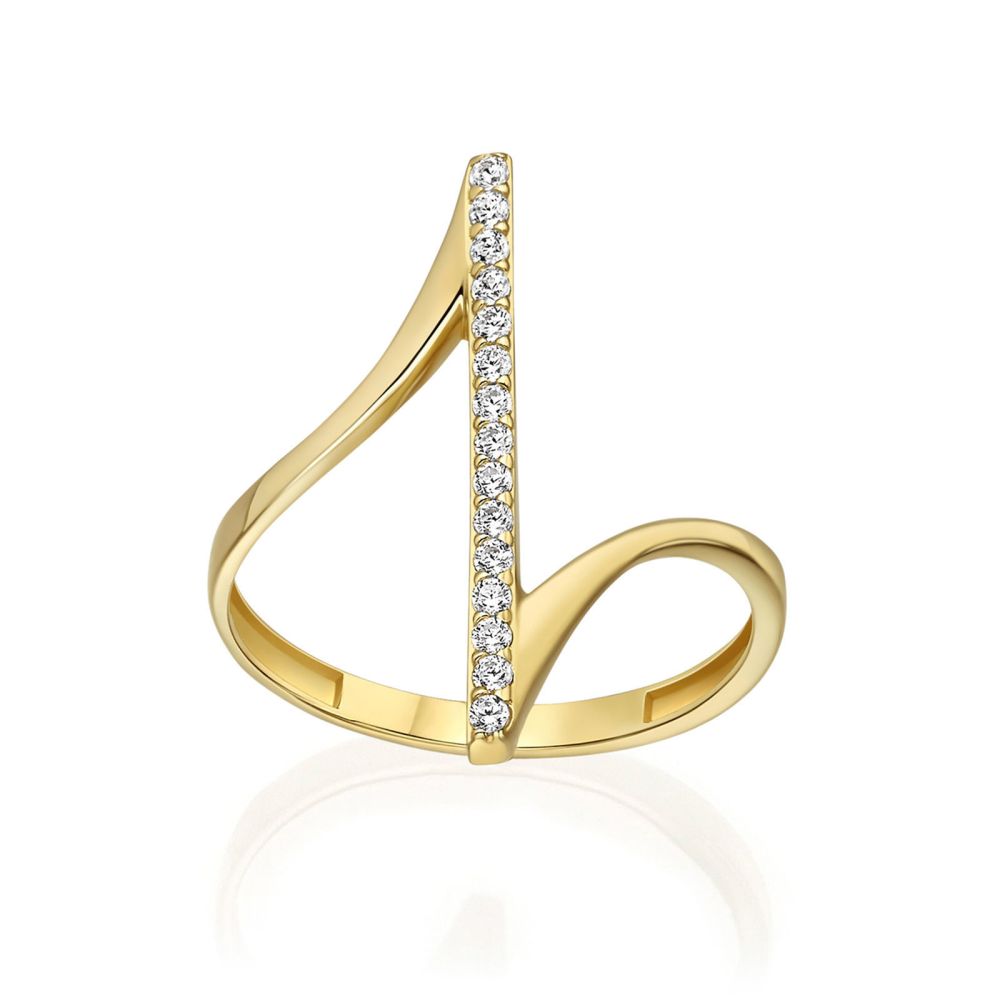 gold rings | 14K Yellow Gold Rings - River