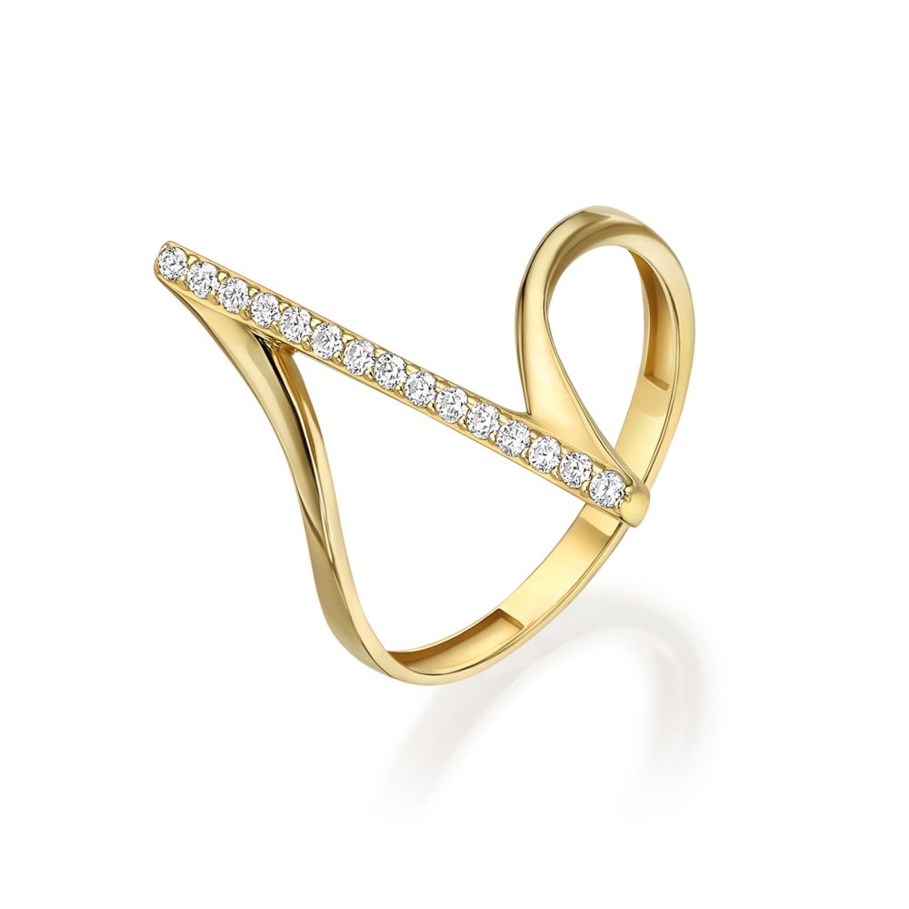 gold rings | 14K Yellow Gold Rings - River