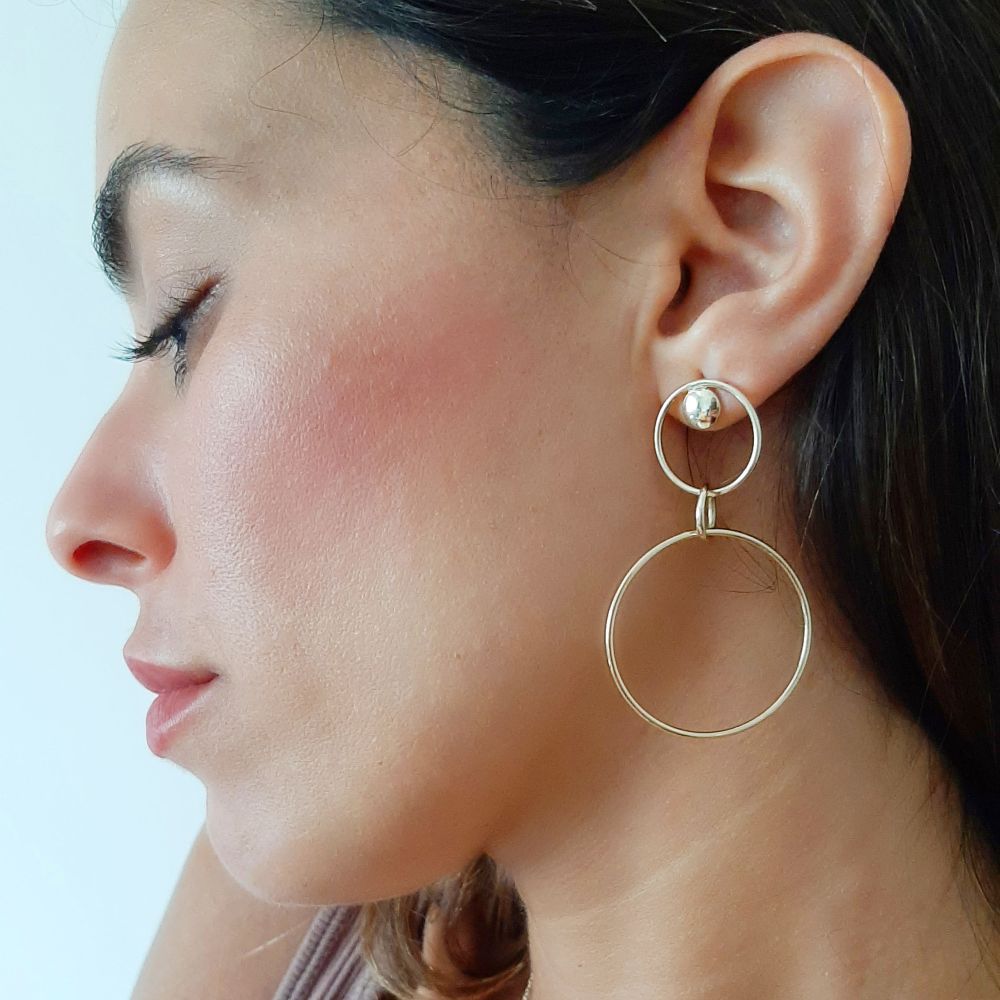 Gold Earrings | 14K Yellow Gold Women's Earrings - Pompeii