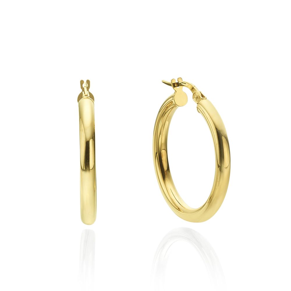 Women’s Gold Jewelry | 14K Yellow Gold Women's Earrings - M (thin)