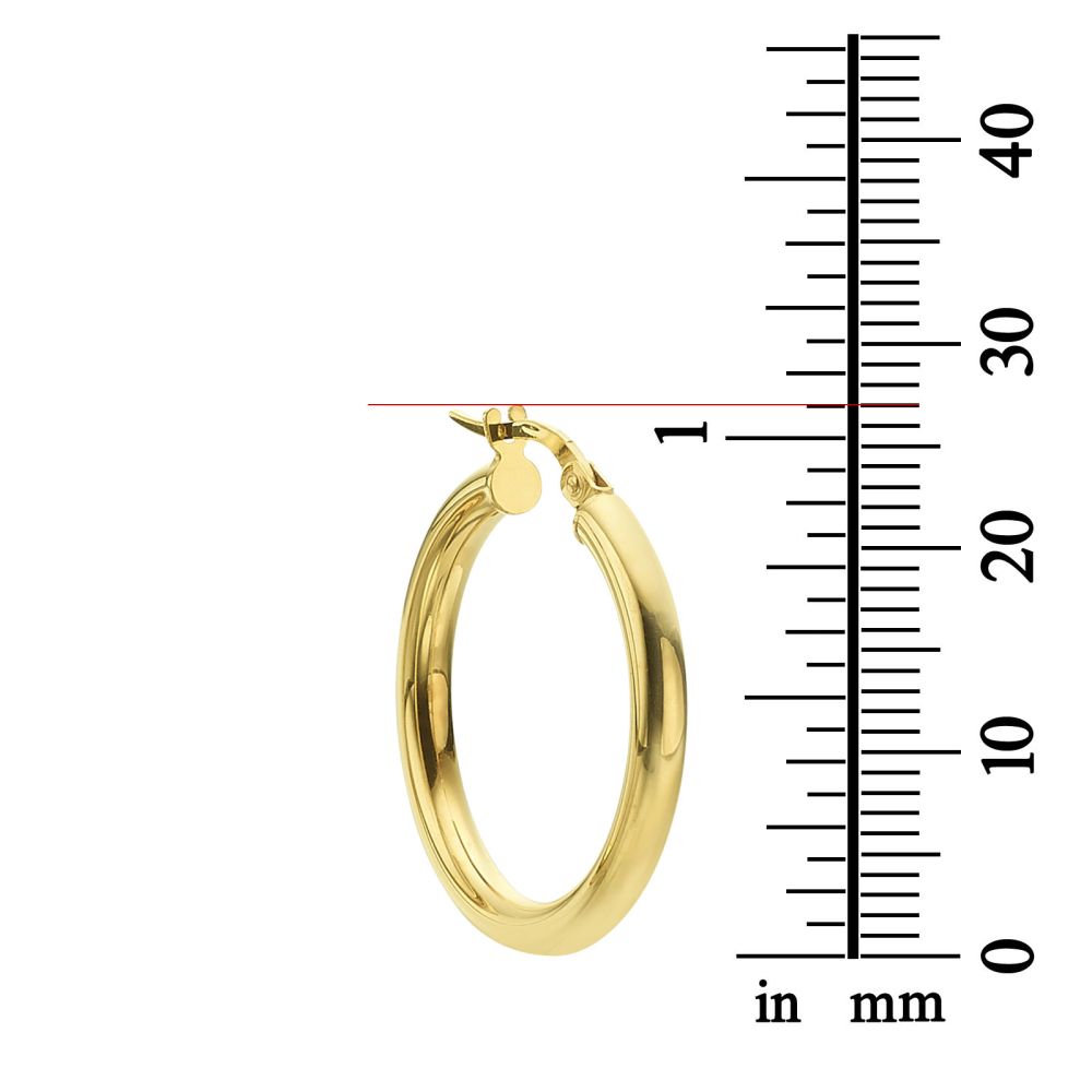 Women’s Gold Jewelry | 14K Yellow Gold Women's Earrings - M (thin)