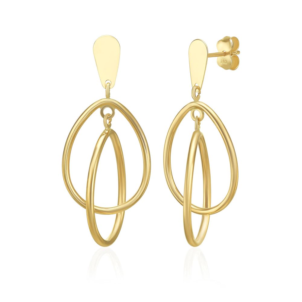 Gold Earrings | 14K Yellow Gold Women's Earrings - Troy