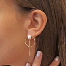 14K Yellow Gold Women's Earrings - leila