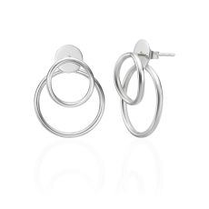 14K White Gold Women's Earrings - Petra