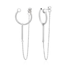 14K White Gold Women's Earrings - Viola