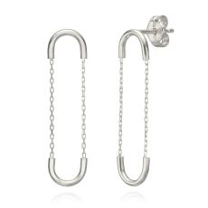 14K White Gold Women's Earrings - Expander