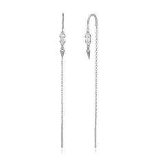 14K White Gold Dangle Earrings - Shanghai