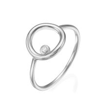 Ring in 14K White Gold - Circle