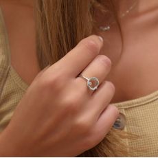 Ring in 14K White Gold - Circle